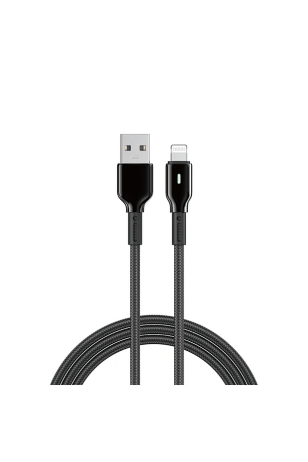 WI-C074 DuraLink 3A Series Nylon Braided USB-A to Lightning Cable 1m - Black