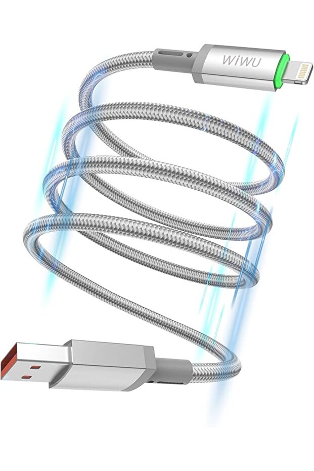 Wi-C081 Maglink 12W Magnetic USB-A to Lightning 1m Cable - Grey