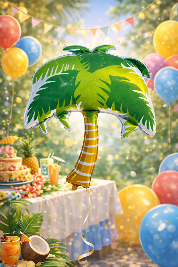 Palm Tree Foil Balloon – Packaged (91X80 cm)