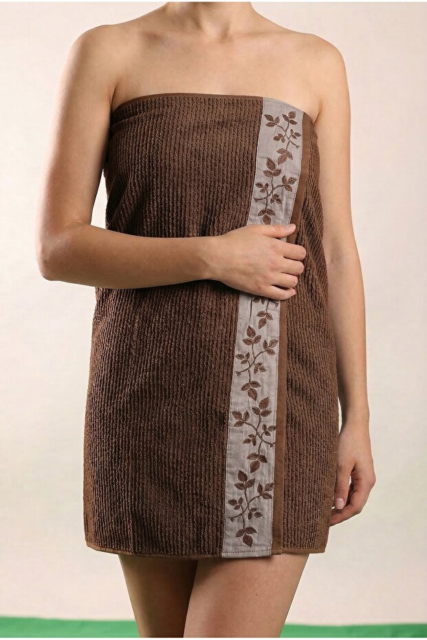 Fluffy Brown Bath Towel - 70X140 Cm, 490Gr, 100% Cotton , Spa and Hotel Towel