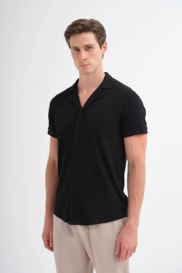 Men's Short Sleeve Shirt 20410 Black