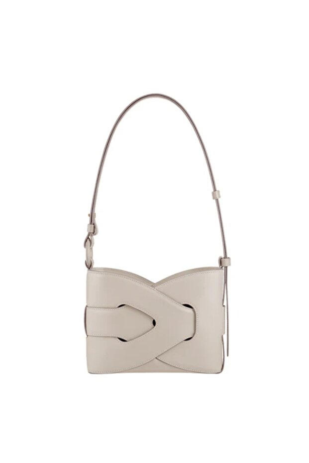 Nodde Woven Geometric Y-Shaped Crossbody Shoulder Bucket Bag
