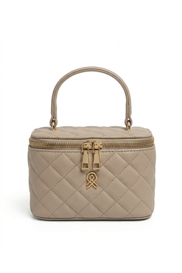 Women's Stylish and Luxurious Design Embroidery Detailed Hand-Held Handle Knitted Chain Box Model Hand & Shoulder Bag