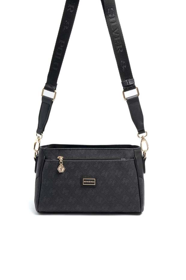 Black - Black Monogram Women's Crossbody Bag Sp1273