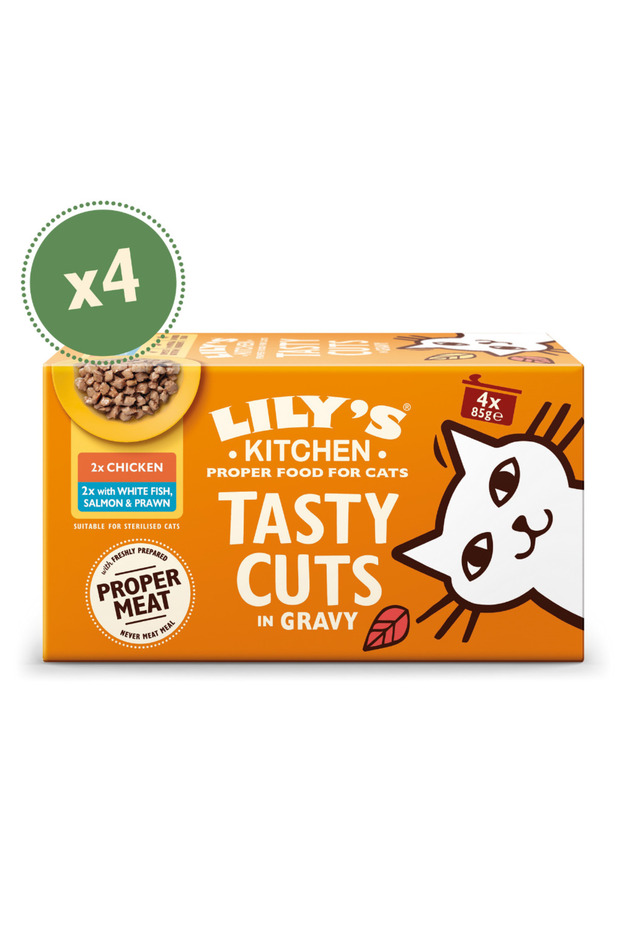 Tasty Cuts In Gravy Multipack Wet Cat Food 4x85G