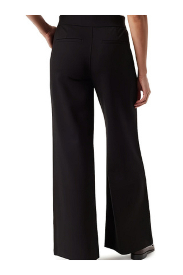 Black Solid High Rise Flared Pants - 5