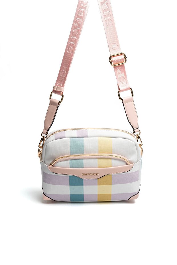 Lila - Pink Plaid Women's Crossbody Bag Sp1201