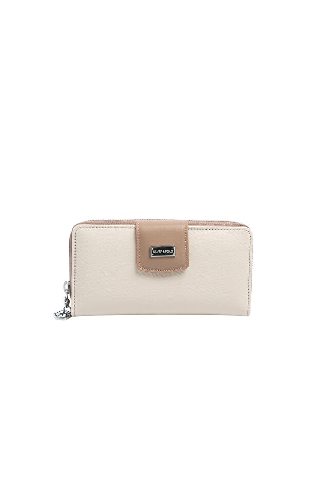 Beige - Latte Plain Women's Wallet and Card Holder Sp928