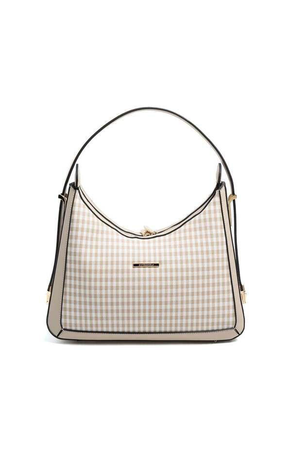 Kum Beji - Kum Beji Plaid Line Square Women's Shoulder Bag Sp1187