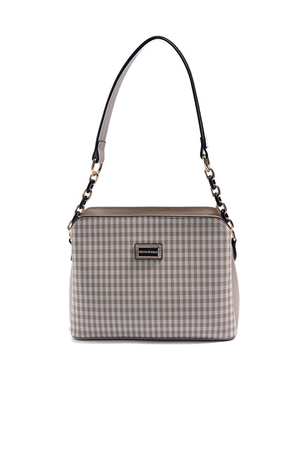 Kum Beji - Kum Beji Plaid Line Square Women's Shoulder Bag Sp937