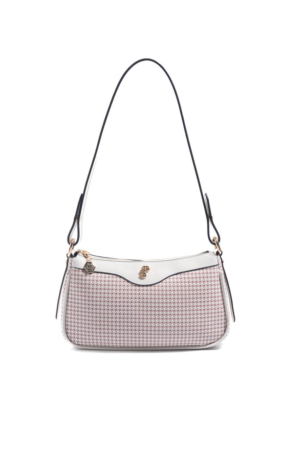 Burgundy - Bone Crow's Feet Plaid Women's Crossbody Bag Sp1274