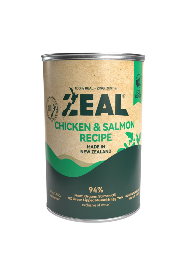 Zeal Grain Free Chicken & Salmon Recipe Wet Dog Food 390G