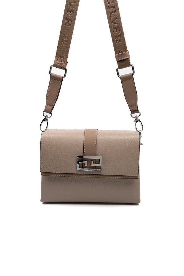 Dark Beige - Latte Plain Women's Crossbody Bag Sp1009