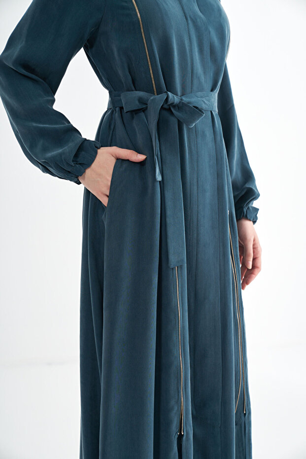 Fermuar Detaylı Pardesü - 4