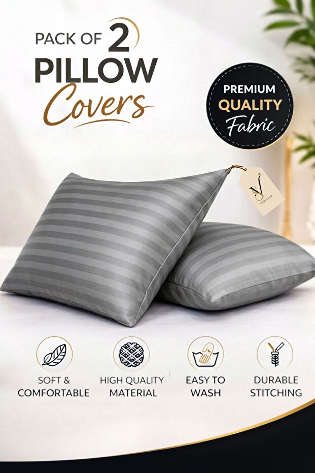 Pillowcase 2-Pack Microfiber Set with Envelope Closure – Soft & Breathable - 1