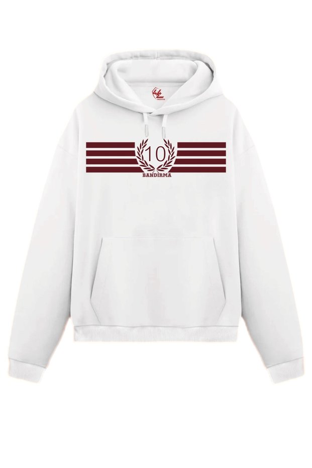 Bandırma No.10 Prestige – Minimal Wreath Design Sweatshirt - Hoodie (Optional)
