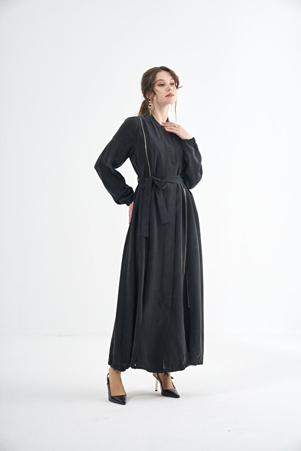 Fermuar Detaylı Pardesü - 3