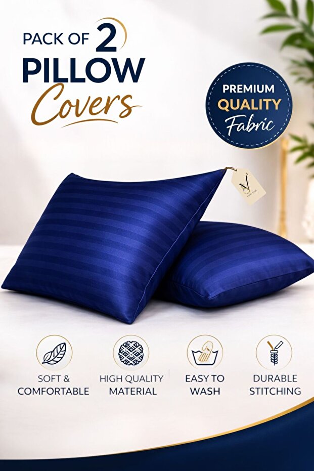 Pillowcase 2-Pack Microfiber Set with Envelope Closure – Soft & Breathable - 1
