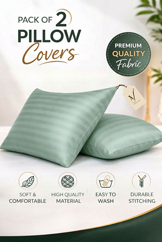 Pillowcase 2-Pack Microfiber Set with Envelope Closure – Soft & Breathable - 1