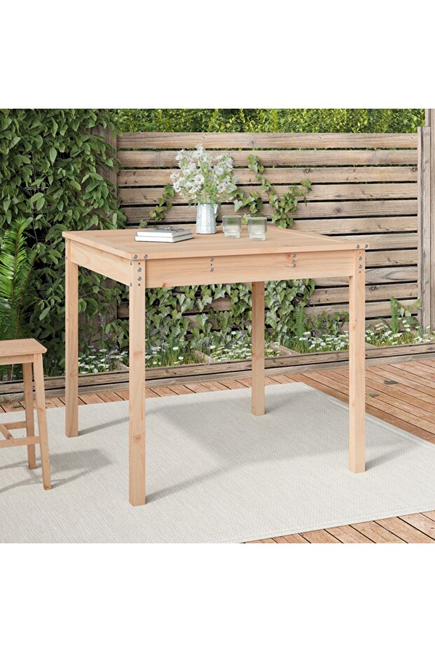 Garden table, 82.5x82.5x76 cm, solid pine wood - 1