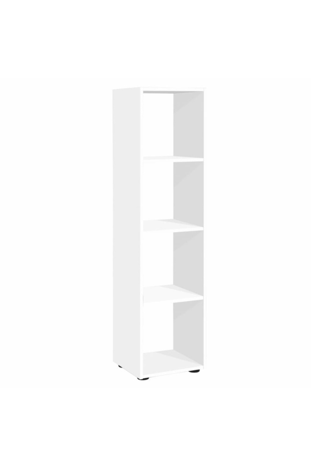 Raft vertical cu 4 compartimente, alb