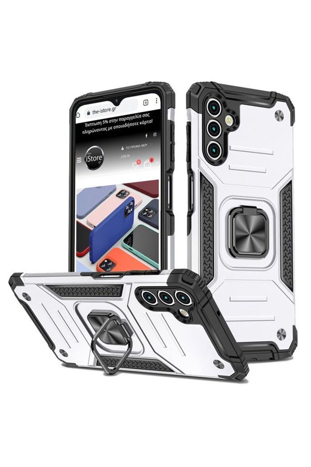 Θήκη Armor Ringstand Case Silver Samsung Galaxy A34