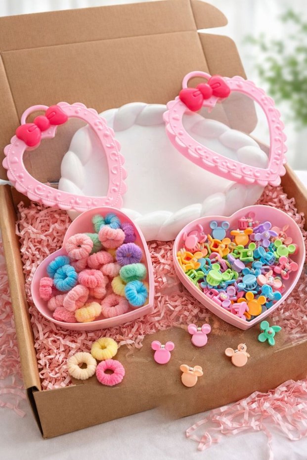 2 Boxes of Candy Dream Buckle Boxes (1 Box of Rubber Bands, 1 Box of Mini Snap Buckles)