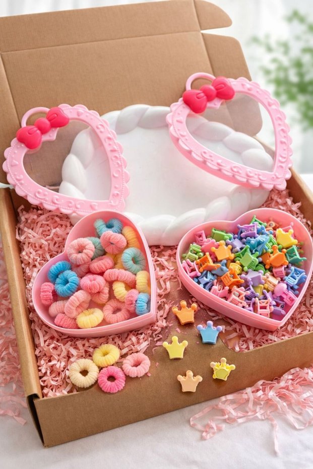 2 Boxes of Candy Dream Buckle Boxes (1 Box of Rubber Bands, 1 Box of Mini Snap Buckles)
