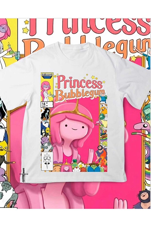 تي شيرت Adventure Time Series مطبوع للجنسين كبير الحجم