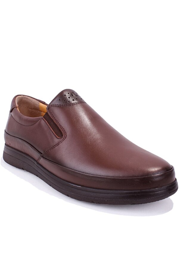 Dma08-429 Tan Orthopedic Casual Men's Leather Shoes