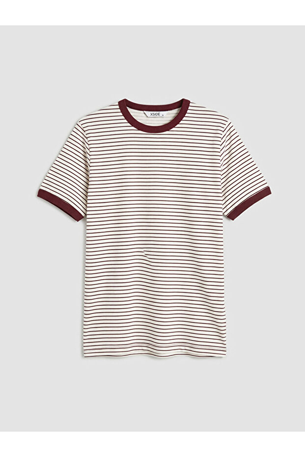 Esvab • Modern & Distinctive Zero Roba Collar Striped Men's T-Shirt