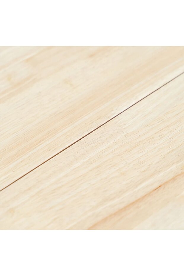 Kitchen table, white and brown, 106 cm, solid rubber wood - 4