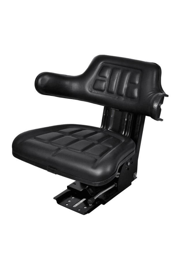 Седалка за трактор с окачване, черна