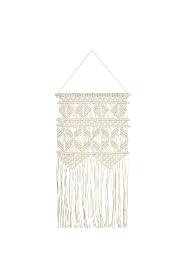 Cuier de perete macrame, 40x80, bumbac - 2
