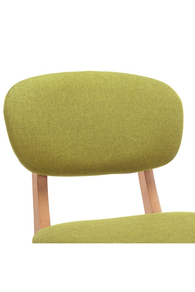 Bar stools, 2 pcs., green, fabric - 7