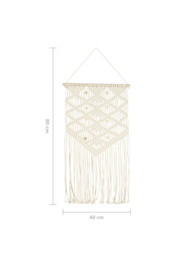 Cuier de perete Macrame, 40x80, bumbac - 6