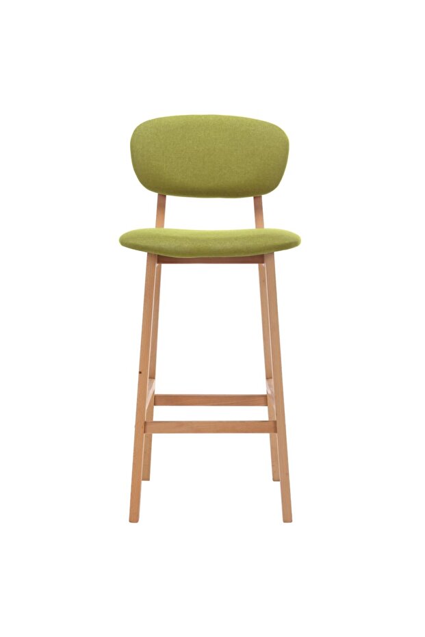 Bar stools, 2 pcs., green, fabric - 4