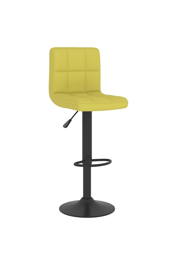 Scaune de bar, 2 buc., verde, material textil - 3