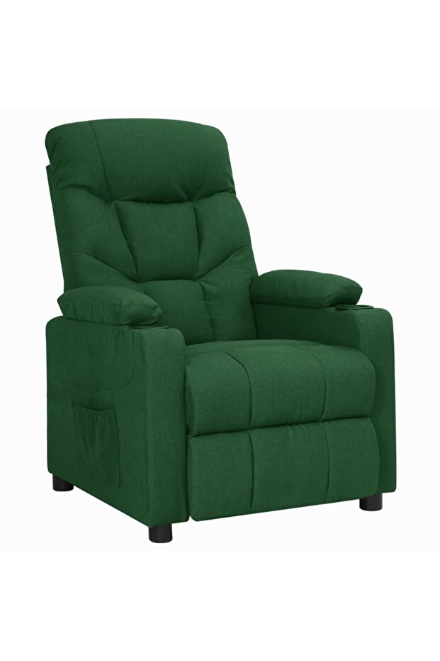 Fotoliu rabatabil, verde închis, material textil - 1