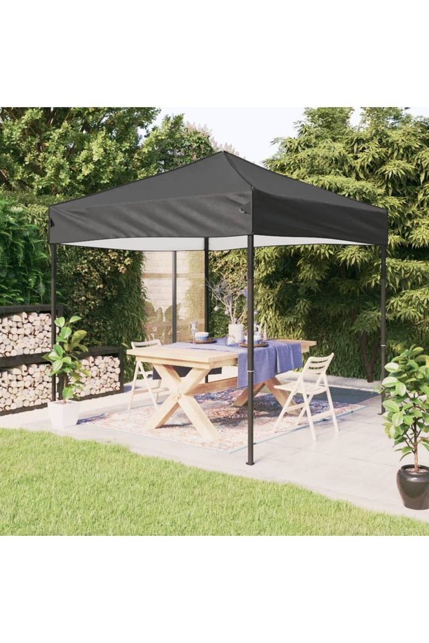Foldable party tent, anthracite, 3x3 m