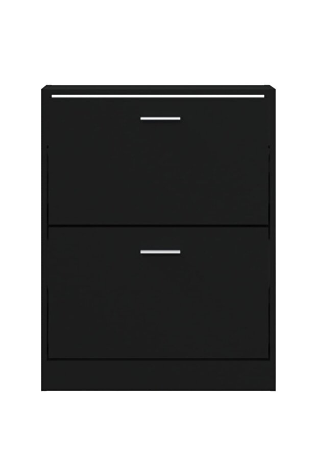 Pantofar, negru, 59x17x81 cm, lemn compozit - 5