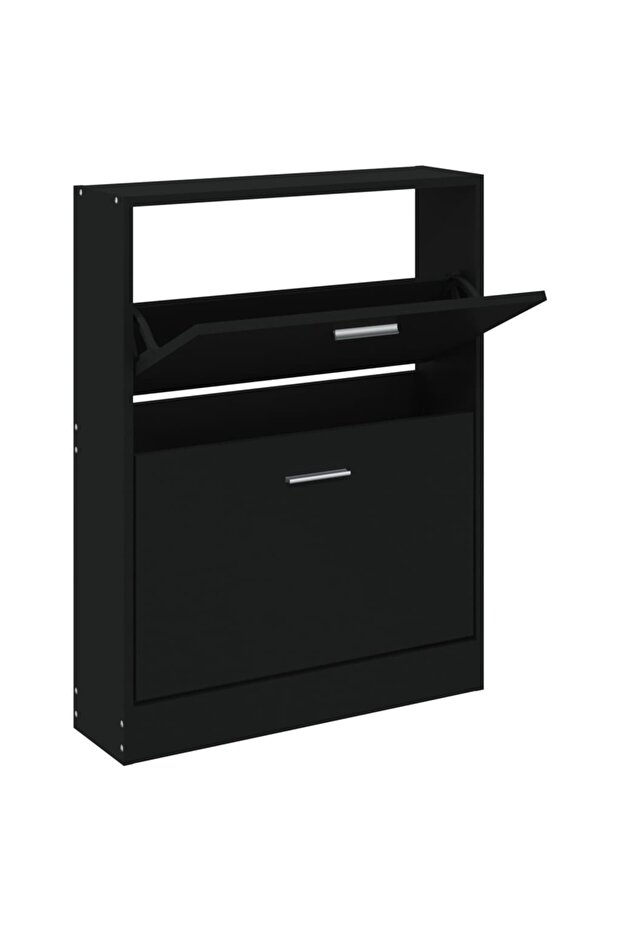 Pantofar, negru, 59x17x81 cm, lemn compozit - 2