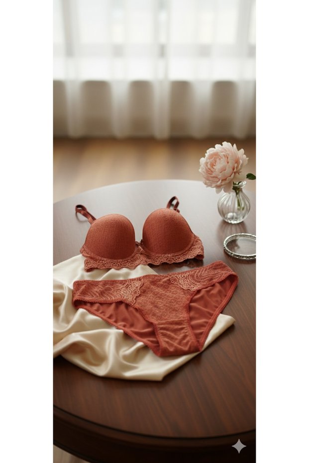 Unpadded B Cup Bra Panty Underwear Set