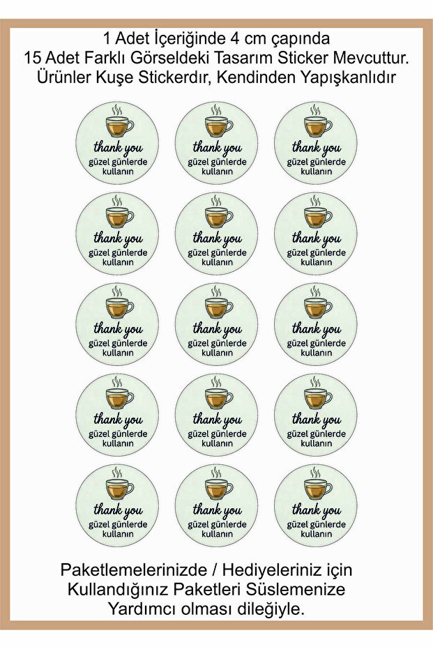 30 Stickers Specifically for Packaging, (Available in Our Store with Different Trendy Models, on Sale as a Campaign Offer)