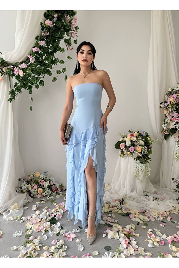 Madel Straplez Elbise - 4