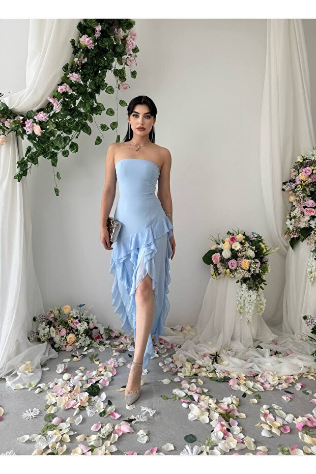 Madel Straplez Elbise - 7