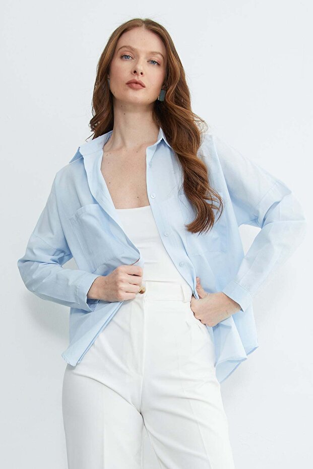 Basic Çift Cepli Gömlek - 3