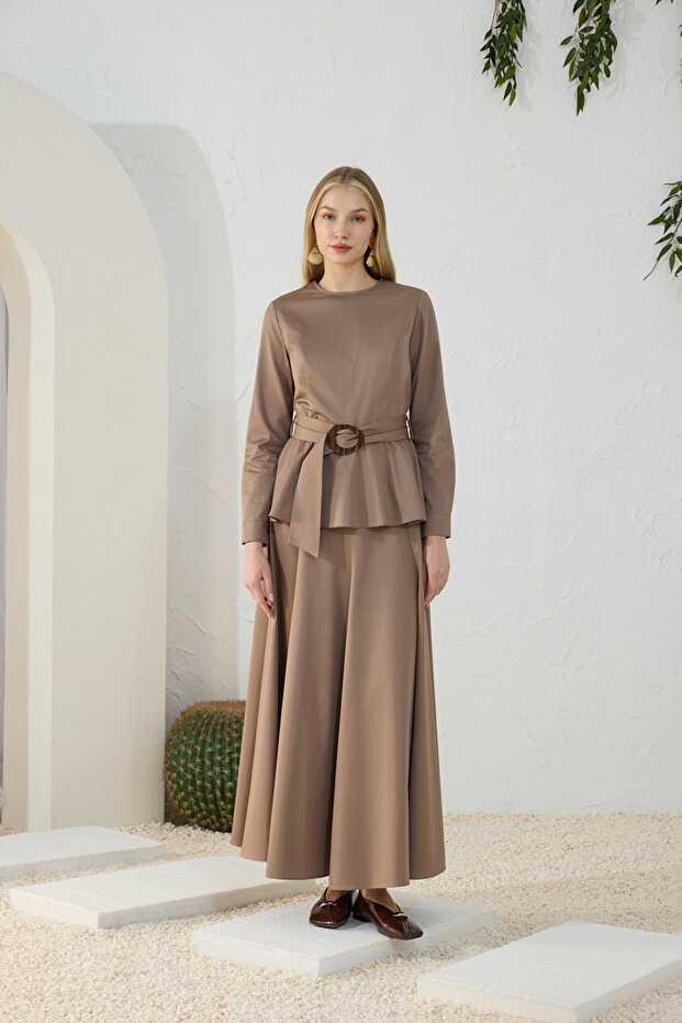 Vizon Parçalı Etek - 2