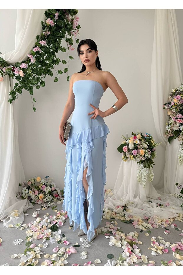 Madel Straplez Elbise - 8