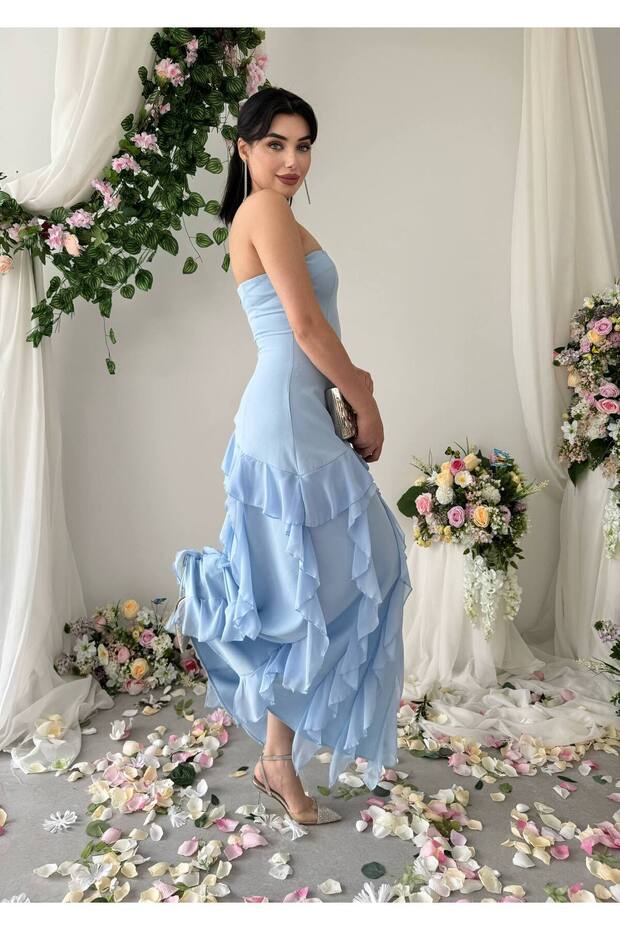 Madel Straplez Elbise - 3